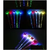 Hair Clips Barrettes Flash Braid Clip With Butterfly Colorf Luminous Fiber Optic Silk Wholesale Led Lights Hairpin Bar Drop Delivery J Dhtfl