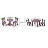 정원 장식 미니어처 테이블 및 의자 세트 창의성 마이크로 조경 장식 요정 가구 장식품 다육 식물 Bonsai 2023