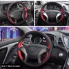 Red Black Artificial Leather Hand sewing Car Steering Wheel Cover for Hyundai Elantra 2011-2014 Avante i30 2 2012-2016302A