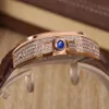 Montre-bracelet classique multi-style pour hommes, de qualité supérieure, cadran saphir 40mm, lumineux, mouvement 2813 réel, or rose, serti de diamants ca253n