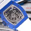 RichArmill Watch Automatic Mechanical Swiss Wristwatches Movement Watches RM030 Blue Ceramic Paris Limited Edition Mens Fashion Leisure Business Sports WN-0J2N