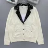 Frauen Pullover Gestrickte V-ausschnitt Anzug Pailletten Langarm Strickjacke Mantel 2023 Frühjahr Neue Produkt