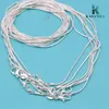 10 st 1 2mm Snake Halsband Fashion Woman Jewelry 16-24 tum kedjehalsband 925 Silverkedjedröja Kedjan gåva 925 hummer clas2140