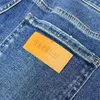 Mode denim byxa för kvinnor midja med kedja högkvalitet designers jeans flicka lady street stil långa byxor kläder