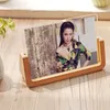 Frames Creative LED lights Solid Wooden Po Frame Innovative Acrylic U Shaped Po Frame Home Desk Decoration 230914