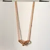 women necklace with diamonds designer jewelry bamboo pendant collarbone necklace luxury Necklaces Jewelry as gift with box