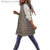 Doudoune femme Parkas Vestes femme Doudoune longue femme Gilet d'hiver femme manteau fin et léger décontracté Slim Gilet matelassé extérieur L230915