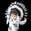 Enfant bébé casquette Style indien plume bandeau coiffure fête décoration Po accessoire maison décoratif hommes chapeau Y200903277T