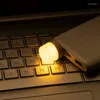 Luzes noturnas 100pcs USB Plug Lamp Mini LED Light Power Bank Carregando Livro Pequeno Redondo Leitura Proteção para os Olhos