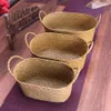 Kosz do przechowywania wiklinowego do kuchennego ręcznie robionego naczynia owocowe rattan piknik jedzenie chleb bochenek sundries pojemne pojemnik