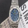 Store recommendation waterproof watch Diver Blue Dial 40mm Transparent Mechanical Automatic Movement Mens Watch Men's Bracele258Z