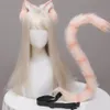 Diğer Etkinlik Partisi Malzemeleri Anime Cosplay Props Kedi Kulakları ve Kuyruk Seti Peluş Tüylü Hayvan Hairhoop Karnaval Kostüm Fantezi Elbise XM200G