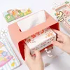 Boîtes à mouchoirs Serviettes Mignon Multifonction Boîte Titulaire Carré pour La Maison Kawaii Décor De Bureau Tv Cas Rose Téléphone Organisateur De Stockage 230915