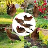 Garden Decorations Acrylic Hen Statues Double-Sided Printing Sculptures Chicken Ornaments Outdoor Yard Art Decor