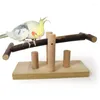 Other Bird Supplies Parrot Bite Toy Wooden Seesaw Rocking Chair Stand Bar Swing Parakeet Cockatiels Conures Perches Playground Pet