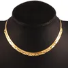 Charms Trendiga rostfritt stålhalsband för kvinnor Guld Silverfärg Rund Geometrisk hänge Choker Snake Chain Jewelry 230915