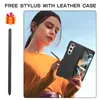 Bältesklipptelefonfodral för Samsung Galaxy Z Folding Fold2 Fold3 Fold4 Fold5 5G Outdoor Sports Magnetic Full Protective Card Slot Matte Leather Pouch Stylus Fold Shell Shell