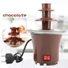 Outils de pâtisserie de cuisson DIY 3 niveaux Fontaine de chocolat Fondue Mini Choco Cascade Machine Trois couches Enfants Anniversaire de mariage Hea3399