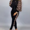 2023 Spring New Womens Tracksuits Två stycken Set Designer Långärmad rund nacke off-shoulder Fashion Casual Suits 11 färger