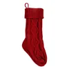 Calza di Natale Sacco Regalo di Natale Sacchetto di caramelle di lana lavorata a maglia Sacchetto regalo di Natale per la casa Navidad Calzino Albero di Natale Decor Capodanno G0915