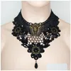 Ожерелье -ожерелье Готическое украшение винтажные кружевные ожерелья женские аксессуары паука кокер доставка подвески dhiCp