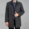 Manteau en laine pour homme, mi-long, épais, grand vêtement d'extérieur, trench chaud, grande taille, nouvelle collection automne S-4XL