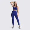 Ensembles actifs Tenues de yoga Vêtements de sport sans couture Vêtements pour femmes 2 pièces Leggings d'exercice Soutiens-gorge de sport rembourrés Femmes Vêtements de fitness Ensembles d'entraînement Costumes de sport S-LL230915