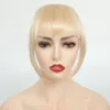Bangs raka mänskliga hårbågar med 3 klipp 100% riktigt remy naturliga hårslag och fransklipp i hårförlängningar Human hår 20g 230914
