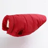 Dog Apparel Pet Clothes Button Warm Cotton-Padded Coat Jacket Vest Cat Outdoor Cold Plush Comfortable Down