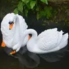 Garden Decorations Simulation Floating Water Swan Resin Furnishing Rockery Fountain Pool Sculpture Crafts Outdoor Park Figurines Decoration