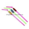 Drinking Straws 240X5Mm Handicraft St Kid Birthday Party Fluorescence Umbrella Decor Sts Bar Disposable Drink Tools Easy Carry Drop De Dhkmj