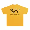 Men's T-Shirts Gall White Short Sleeve Colorful Letter Printing Casual Luxury Designer Loose Short Sleeve T-shirt Summer Couple Wear Invert letters dept