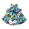 Hundkläder grossist xs-2xl sommar husdjurskläder hawaii klänningar semester kostymer tjej valp kläder