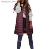 Doudoune femme Parkas Vestes femme Doudoune longue femme Gilet d'hiver femme manteau fin et léger décontracté Slim Gilet matelassé extérieur L230915