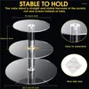 Bakeware Tools 3/4 Tiers Macaron Display Stand Cupcake Tower Acrylic Rack Cake Stands Tray For Wedding Birthday Decorating