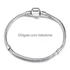 Chain 925 Sterling Sier Love M Snake Chains 17-21Cm Bracelet Bangle Fit European Beads Charm Fashion Diy Jewelry Accessories Drop Deli Dhhd6