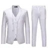 2PCS Męskie Party Floral Party Tuxedo Separ Make Curting Pants Białe pojedyncze piersi garnitury z Pantami Mężczyźni PROM WEDNIOWE MĘŻCZYZN KOTUME HOMME229U