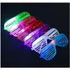 Autres fournitures de fête festives Forme de volets LED Lunettes clignotantes Light Up Jouets pour enfants Décoration de Noël Glowing Drop Livraison Accueil Ga Dhizi