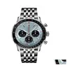 Relógios femininos nacitimer b01 moda negócios cronógrafo 47mm dial panda olho cinto masculino relógio de pulso de quartzo relógios gota de w227s