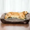 Tapis de lit pour chien tapis de maison chaud hiver maison pour animaux de compagnie nid chien lit à rayures avec chenil pour petits chiens de taille moyenne en peluche nid confortable C1004222C