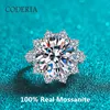 Wedding Rings 100% Real Mossanite D color 10 carat 14mm ring 18K gold Sterling silver Women jewelry Promise Bride Diamond rings 230915