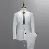 Costumes pour hommes Blazers Blanc Formel Personnalisé Mariage Tuxedo Casual Hommes D'affaires Dernière Mode Dîner Bal 3 Pièces Blazer Gilet 2711