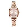 Seria retro zegarek sprytny stal ze stali nierdzewnej kwarcowe zegarki Women Watches Square Dial Panie Watch Genialne lekkie na rękę