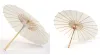 Weißer Bambuspapier-Regenschirm, Sonnenschirm, tanzende Hochzeit, Brautparty-Dekoration, Brauthochzeits-Sonnenschirme, weiße Papierschirme G0915