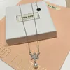 Designer Jewelry Pendant Necklace Choker Fashion High-end Copper Gold Plated Silver Brand Letter Links Chains Necklace Wedding Christmas Gift Jewellery