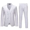 2st Mens Floral Party Tuxedo Suit Jacket Pants White Single Breasted Suits With Pants Men Wedding Prom Suit Men Costume Homme268z
