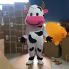 Fantasia de mascote de vaca leiteira, personagem de desenho animado adulto, roupa de abertura de novos negócios, publicidade, roadshow, roupas de festa