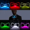 UPS Cravates Clignotant Led Bowtie Illuminé Élastique Noeud Papillon Allumer Pour Le Mariage Halloween Party Festival Club Fournitures CPA7043 JJ 9.15