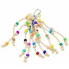 Autres fournitures d'oiseaux 1pc mâcher jouet perle coloré mignon perroquet suspendu morsure pour perruches perles support à mâcher