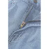 Damesjeans Gescheurde Capri Denim Broek 2023 Dames Vintage Lange Flare Hoge Taille Slank Werk Zomer Blauw Elegant